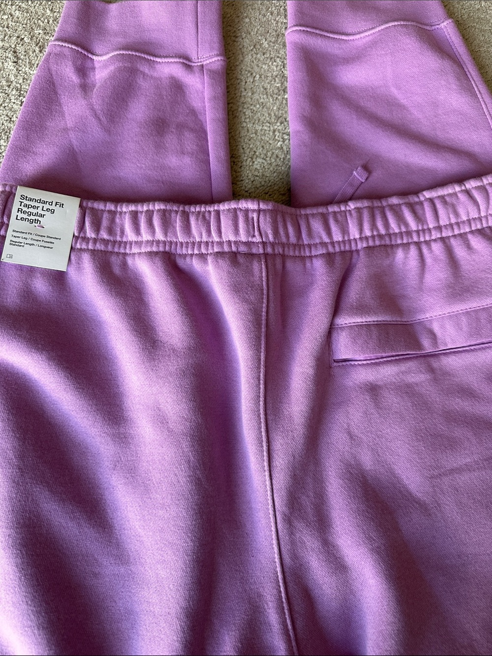 Women’s Nike Purple Fleece Joggers with White Swoosh - Picture 4 of 5
